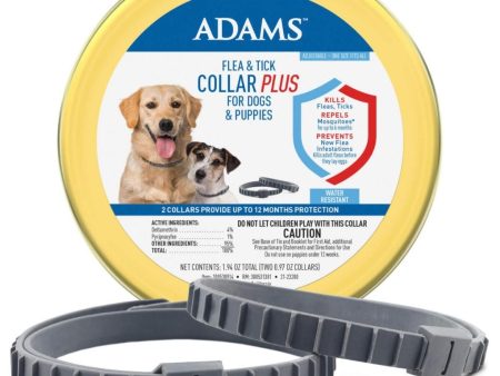 Adams Flea & Tick Collar Plus for Dogs & Puppies 1ea 2 pk For Discount