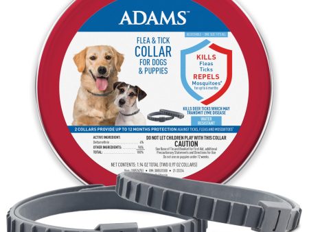 Adams Flea & Tick Collar for Dogs & Puppies 1ea 2 pk Fashion