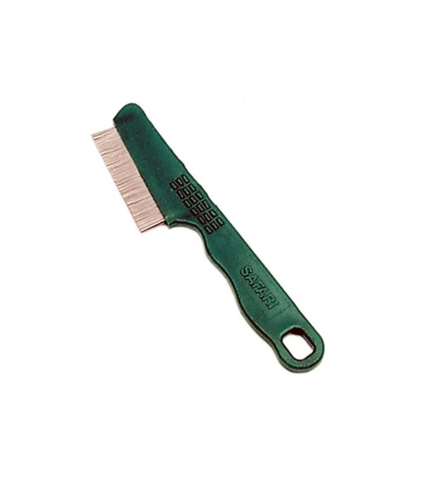 Safari Dog Double Row Flea Combs with Handle Green 1ea For Sale