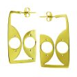 Brass Arched Angular Earrings Sale