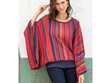 Cuzco Dance Multicolor Kimono Sleeve Sweater Online Hot Sale