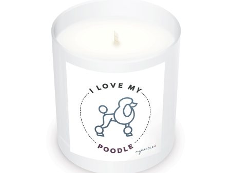 I Love My Poodle Candle on Sale