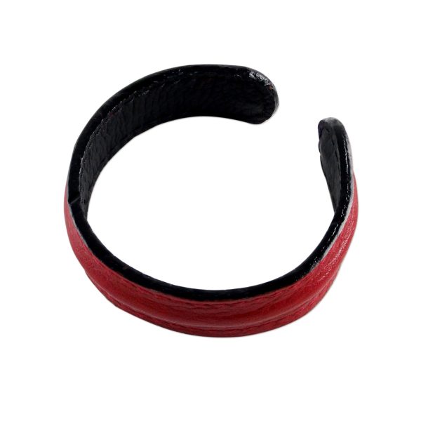 Simply Red Leather Bracelet Fashion