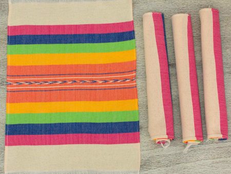 Fiesta Hues Hand Woven Multicolor Cotton Placemats Sale