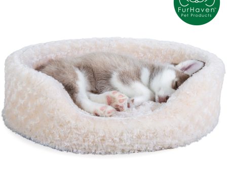 FurHaven Oval Ultra Plush Pet Bed Cheap