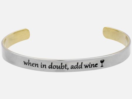 When In Doubt Add Wine Mixed Metals Cuff Bracelet Sale