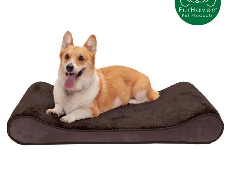 Memory Foam Minky Plush & Velvet Lux Lounger Pet Bed For Sale