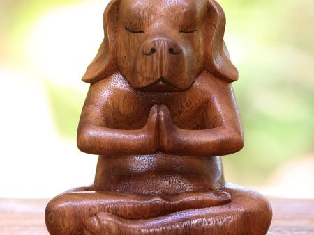 Yoga Beagle Wood Statuette Fashion