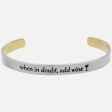 When In Doubt Add Wine Mixed Metals Cuff Bracelet Sale