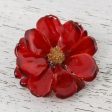 Blooming Cosmos in Crimson Aster Brooch Online Sale