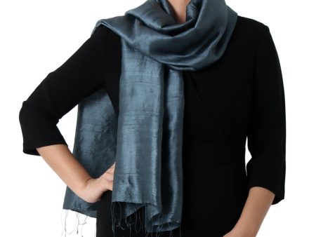 Otherworldly in Iron Grey Silk Scarf on Sale