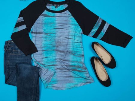 Safari Blue Raglan Top Online Hot Sale