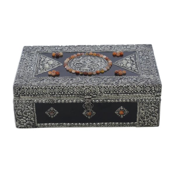 Charisma Repousse Brass Jewelry Box Cheap