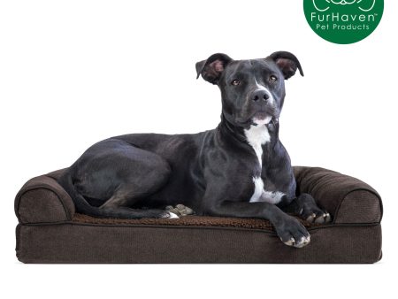 Faux Fleece & Chenille Couch Sofa-Style Pet Bed For Discount