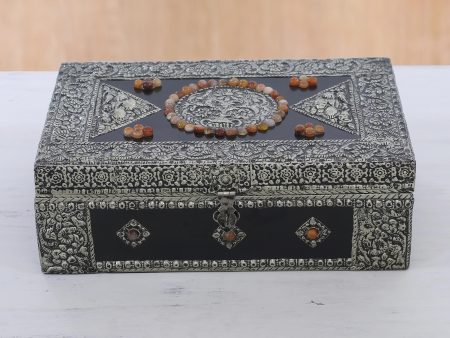 Charisma Repousse Brass Jewelry Box Cheap