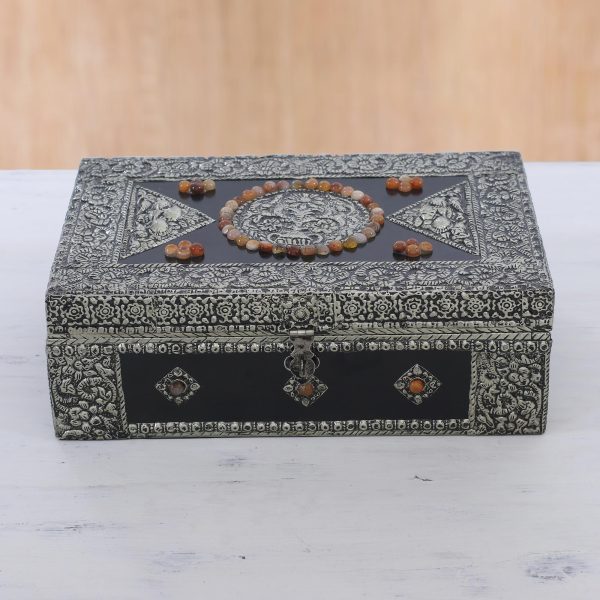 Charisma Repousse Brass Jewelry Box Cheap