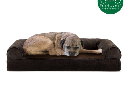 Faux Fleece & Chenille Orthopedic Sofa-Style Pet Bed Online now