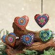 Alebrije Hearts Hand Painted Ornaments For Cheap