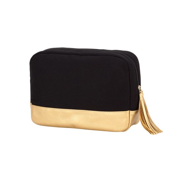 Black Cabana Cosmetic Bag Online now