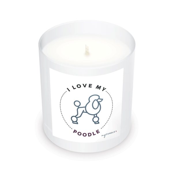 I Love My Poodle Candle on Sale