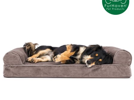 Faux Fur & Velvet Sofa-Style Couch Pet Bed Discount