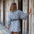 Windy Beach Rayon Robe in Cadet Blue Online Sale