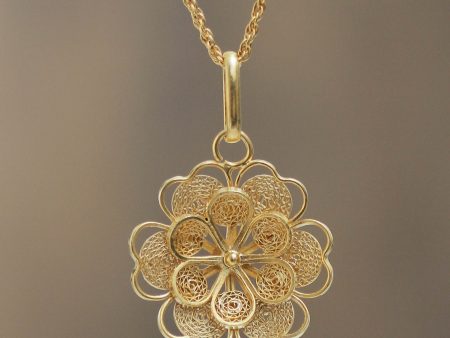 Yellow Rose Pendant Necklace Online Sale