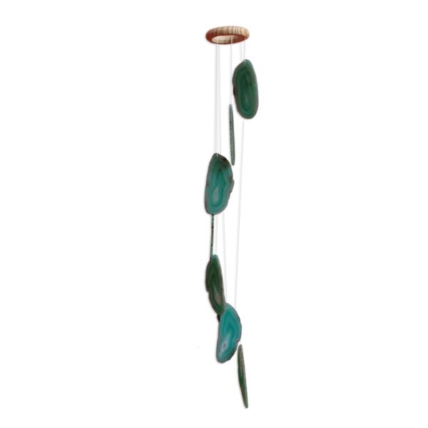 Forest Mysteries Agate & Brass Wind Chimes Discount