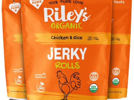 Organic Chicken & Rice Jerky Rolls For Sale